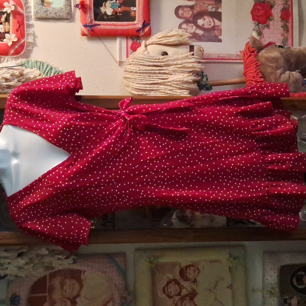 Vintage,Red & White,Polka-dot,Minnie Mouse,Kimono/Mini Robe/Swimsuit Coverup ❤️